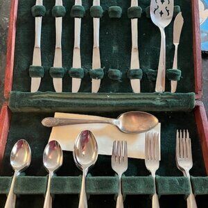51 pc set (47) Dorzel Stainless Steel Flatware By HULL (3) Wm Rogers (1) nobrand
